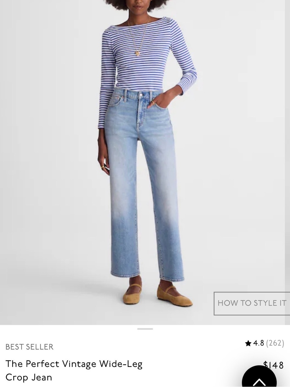 Madewell perfect vintage wide leg crop